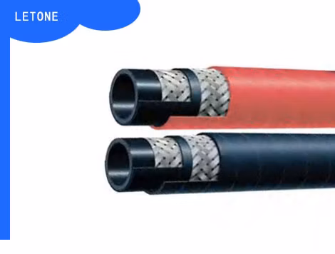 High Temperature 270 Psi EPDM Steel Wire Braided High Pressure Industrial Steam Hose for Dryer Steam Turbine Long Life Transfer of Saturated Steam Heat Resista