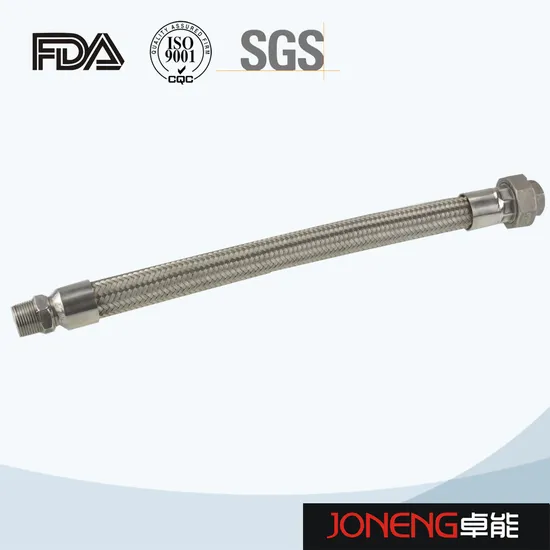 Stainless Steel Sanitary Water High Pressure Triclover Flexible Flex Metal Exhaust Braided Reinforced Corrugated Rubber SAE 100 R14 Pipe Tube Hose (JN-HS1001)
