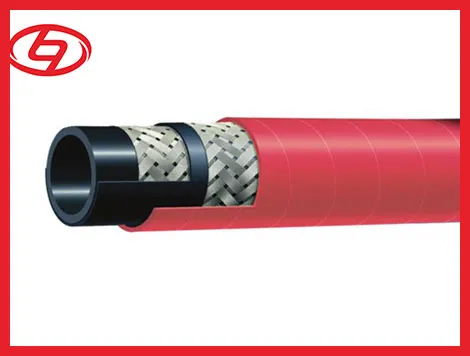 High Temperature 270 Psi EPDM Steel Wire Braided High Pressure Industrial Steam Hose for Dryer Steam Turbine Long Life Transfer of Saturated Steam Heat Resista