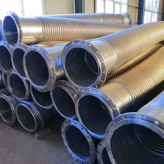 Mangueira de fole de expansão de metal trançado flexível com junta de flange de aço inoxidável de fábrica na China