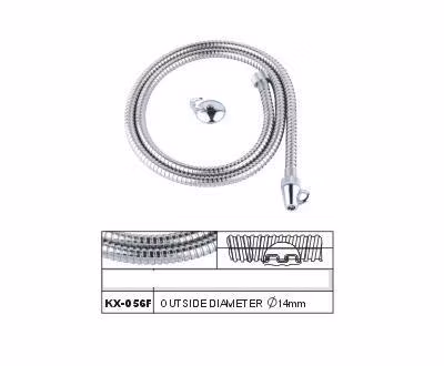 Mangueira de chuveiro extra longa Purelux para chuveiro de mão com acessórios de latão, 8 pés e 4 polegadas feita de mangueira de lavagem cromada de aço inoxidável (KX-056F)