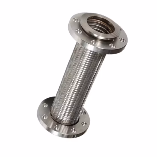 Mangueira de metal ondulado flexível de aço inoxidável ondulado DN 1/4-12 pol. com flange de montagem